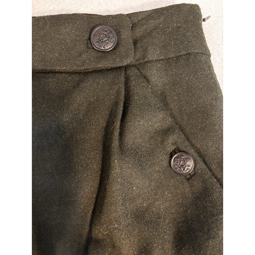 Banana Republic Womens Wool Mini Skirt Sz 2 Military Preppy Twee Academia Ivy - Picture 4 of 12